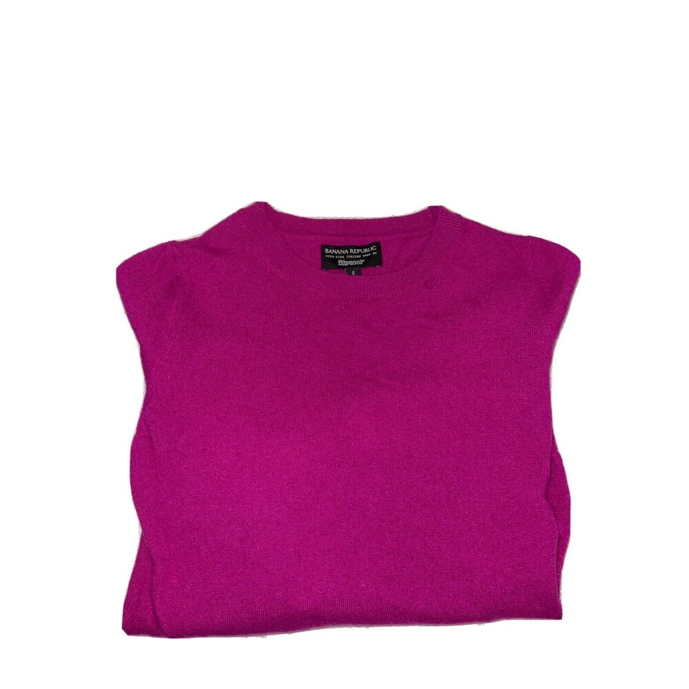 BANANA REPUBLIC flipucci Fuchsia Wool Cashmere Blend Sweater Women's Small